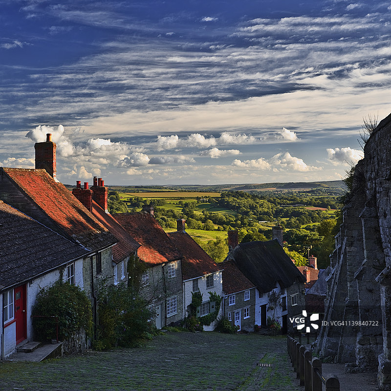 英国多塞特郡沙夫茨伯里金山图片素材