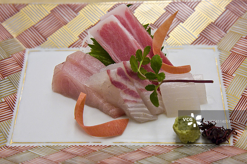 怀石料理生鱼片图片素材