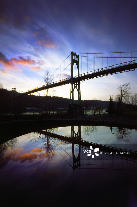 圣约翰斯大桥日落图片素材