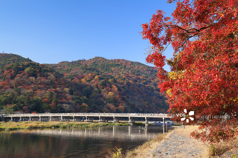 岚山和渡月桥图片素材