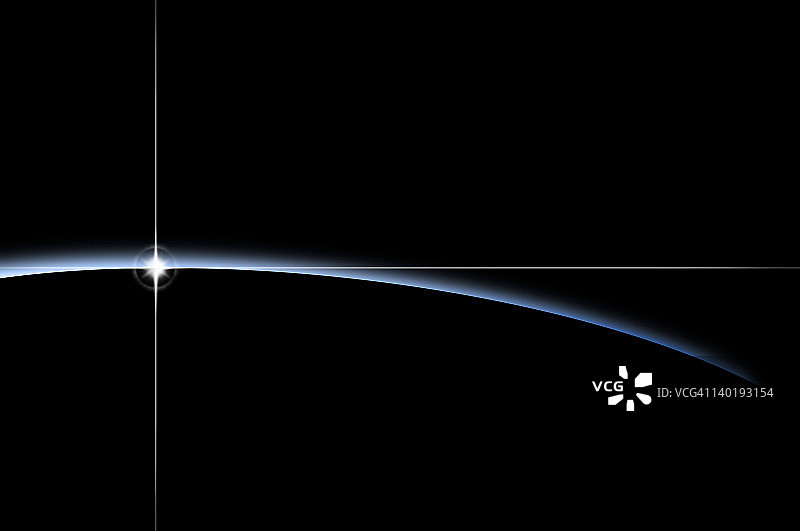 地平线上的光芒图片素材