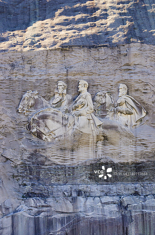 美国佐治亚州石山邦联领导人浮雕图片素材