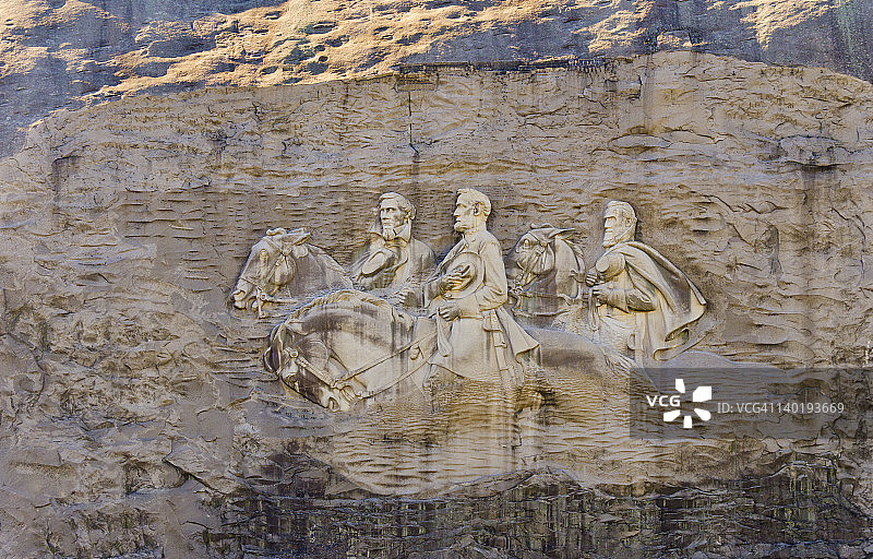 美国佐治亚州石山邦联领导人浮雕图片素材