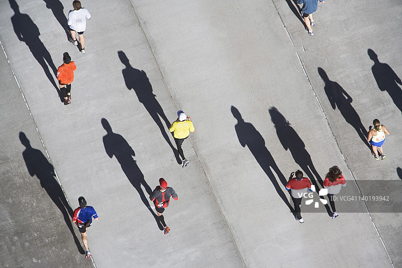 美国纽约马拉松俯瞰图图片素材
