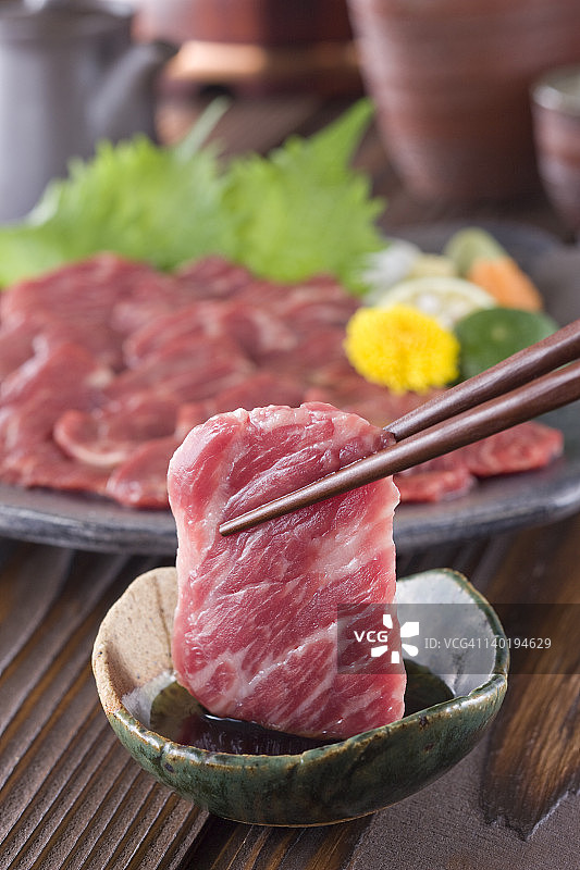 生马肉片图片素材