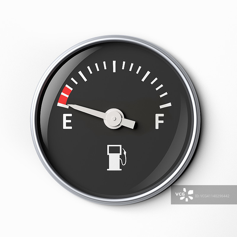 显示空的燃油量表图片素材