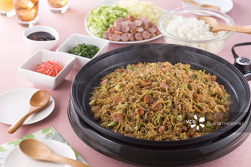 铁板荞麦面图片素材