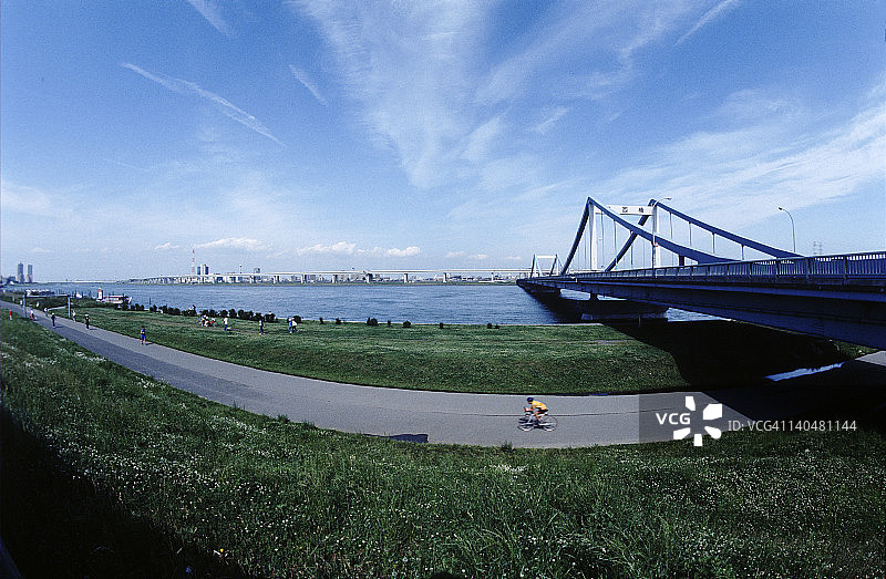 荒川上的葛西桥图片素材