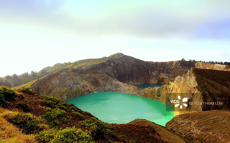克里穆图火山的日出图片素材