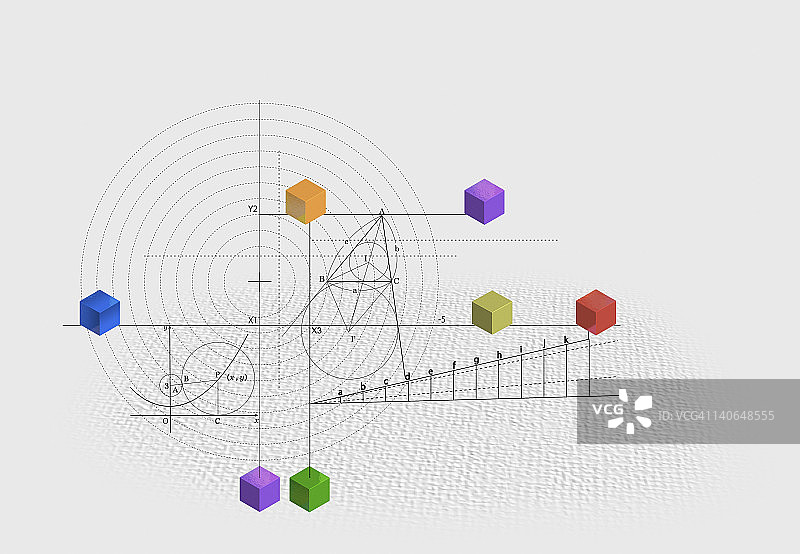 积木、字母和形状的组合图片素材