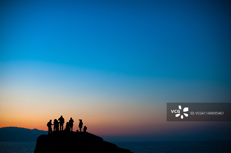 国家地质公园的野营日落图片素材