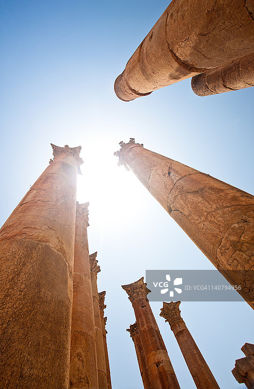 杰拉什神庙廊柱图片素材