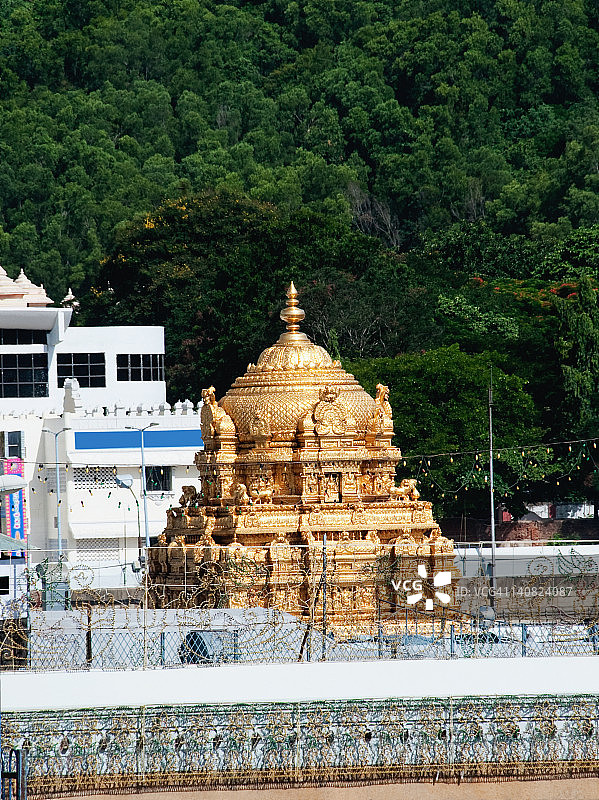 印度安得拉邦的蒂鲁马拉·文卡特斯瓦拉神庙俯视图图片素材