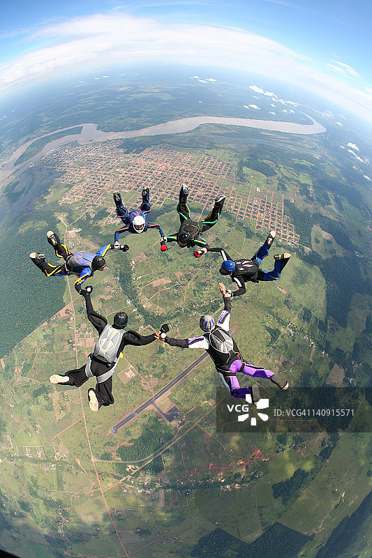 亚马逊跳伞图片素材