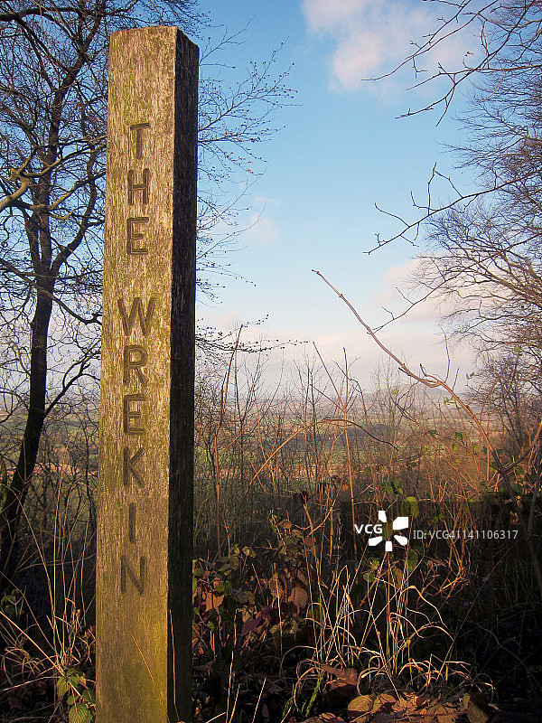 刻有The Wrekin的柱子图片素材