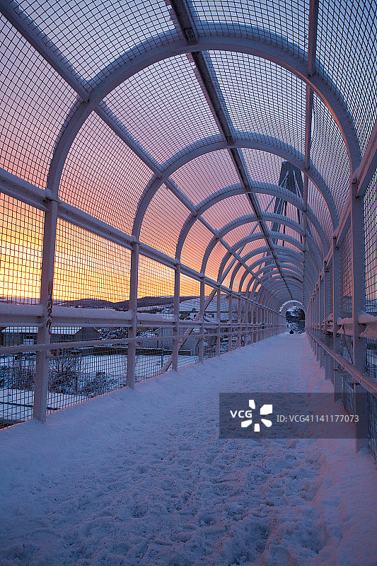 黎明雪景图片素材