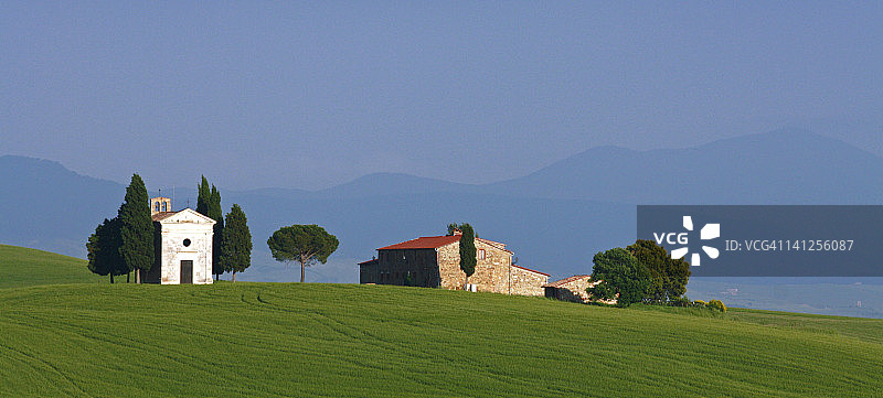 意大利托斯卡纳皮恩扎维塔莱塔教堂图片素材