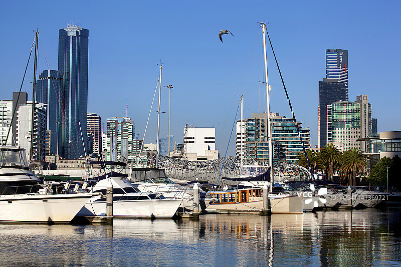 墨尔本雅拉斯边缘码头区图片素材