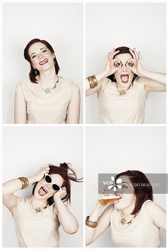 开心的女人肖像图片素材