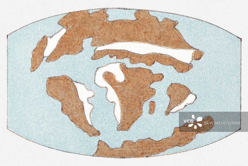 5000万年前白垩（石灰石）位置的插图图片素材