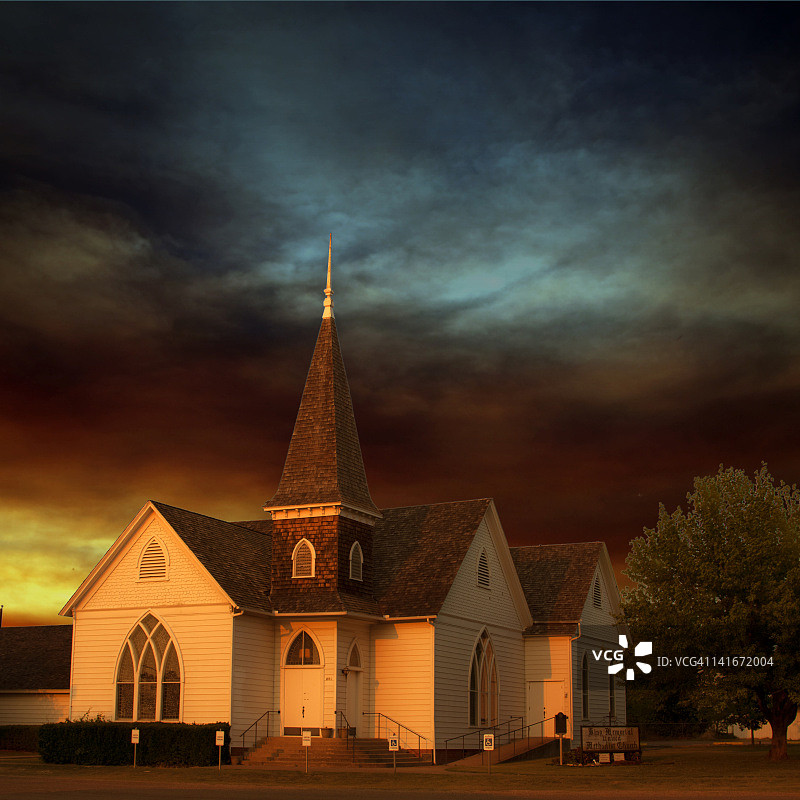 国王联合卫理公会教堂图片素材