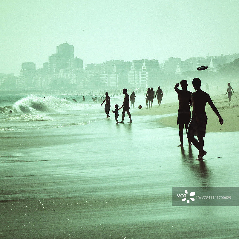 海滩人群图片素材