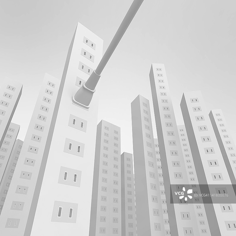 插座及白色电缆图片素材