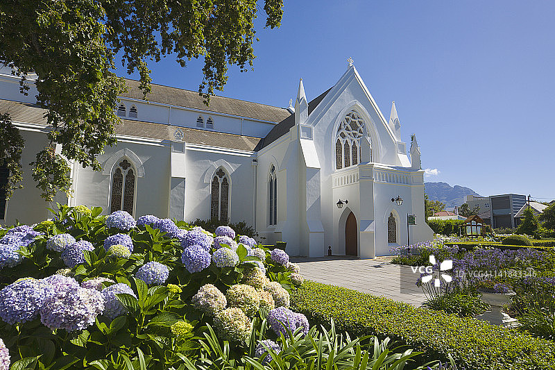南非斯泰伦博斯的荷兰归正会教堂图片素材