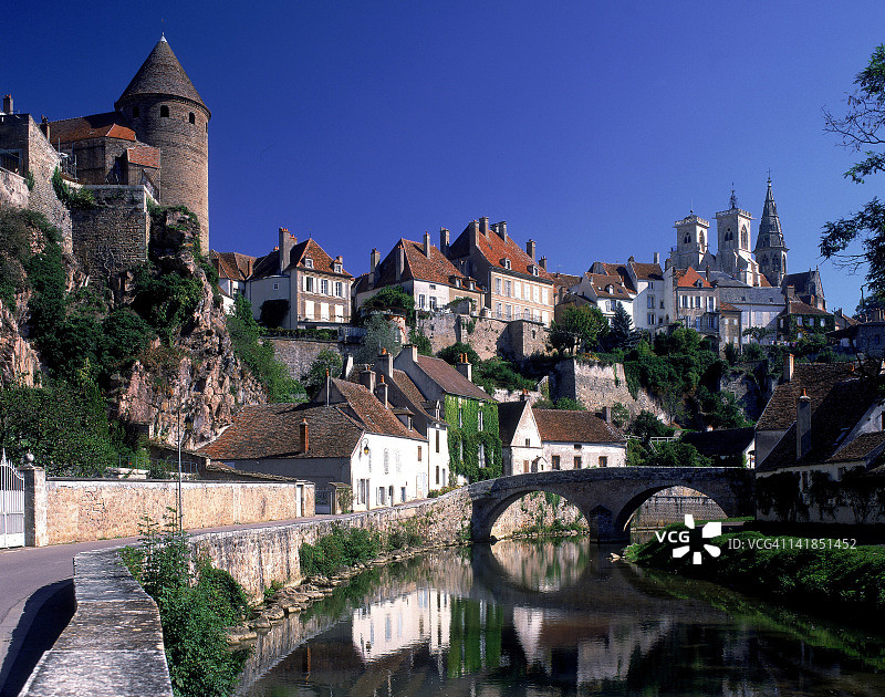 瑟米尔昂奥克苏瓦，科多尔省，勃艮第，法国图片素材