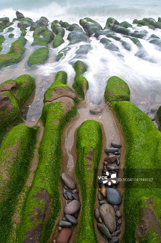 老挝梅的绿岩海岸图片素材