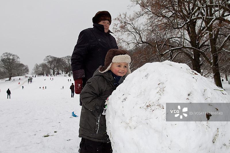 格林威治的雪景图片素材