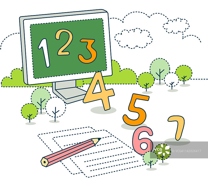 黑板上的数学符号图片素材