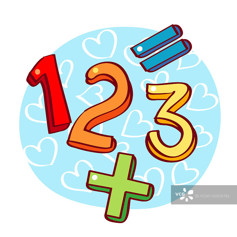 数字和符号插画图片素材