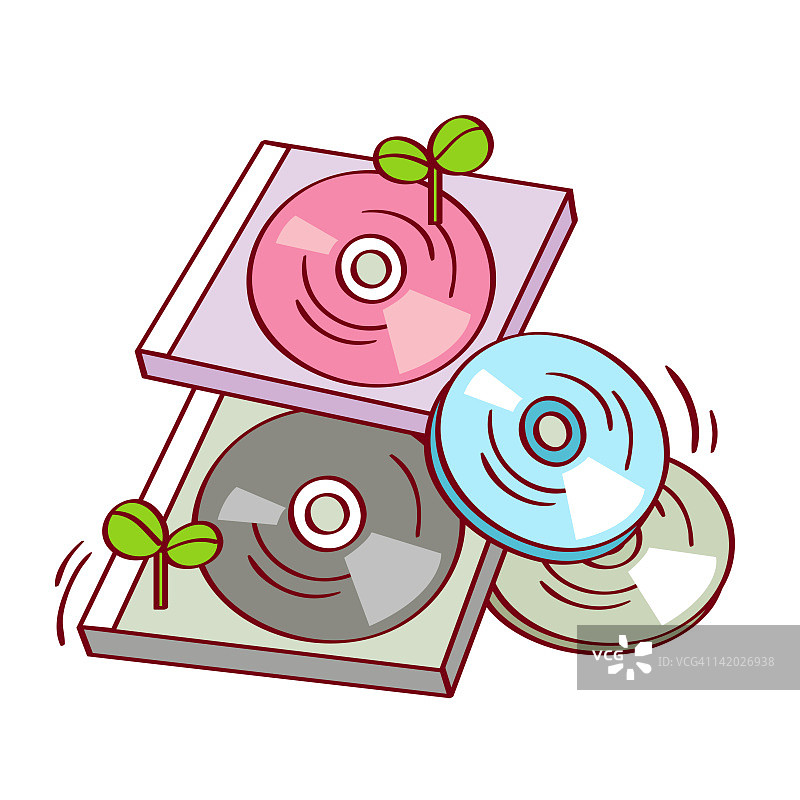 光盘上的叶子图片素材