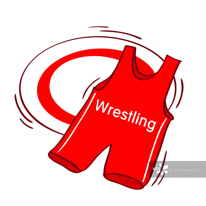 摔跤服插画图片素材
