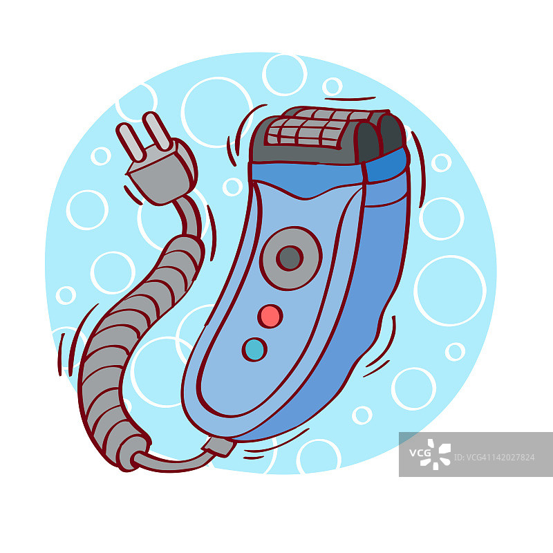 电动剃须刀插画图片素材