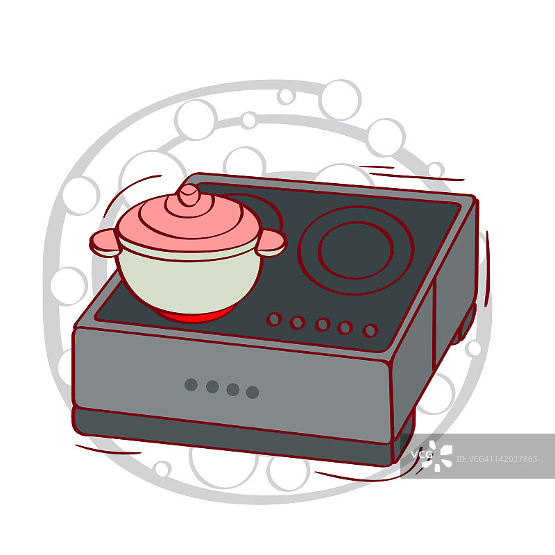 燃气灶插画图片素材