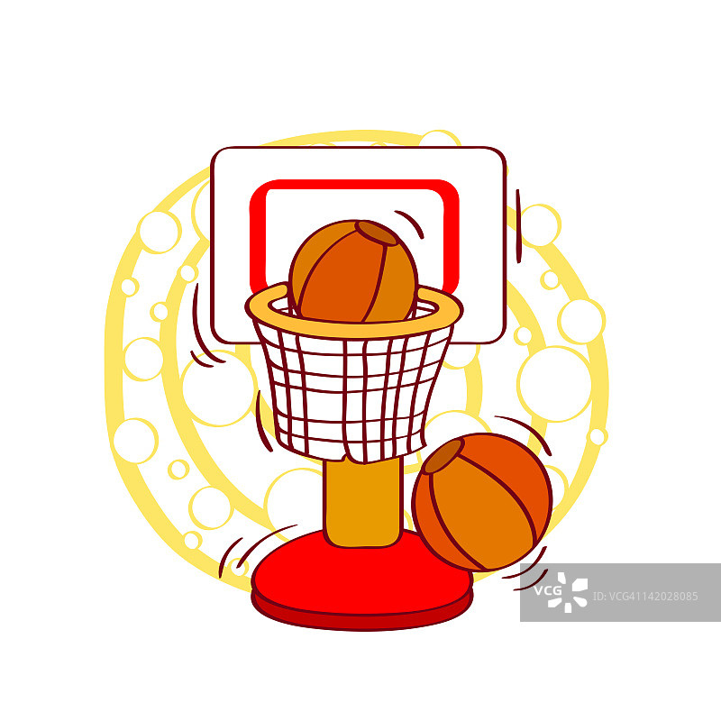 篮球比赛插画图片素材