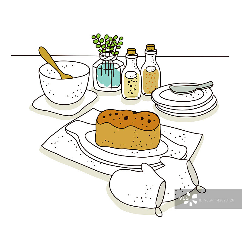 美食与盐胡椒瓶背景图片素材