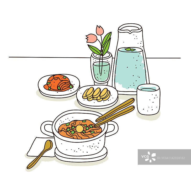 美食插画图片素材