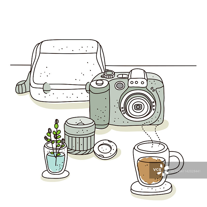 数码相机插图图片素材