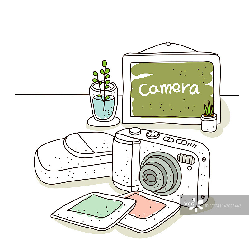 数码相机插图图片素材