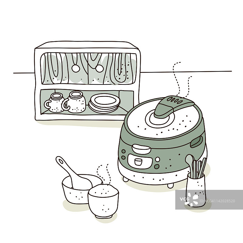 电饭煲插图图片素材