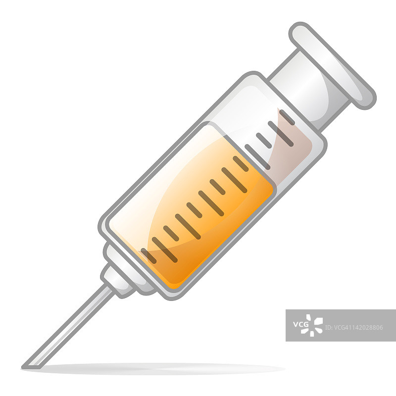 白色背景上的注射器图片素材