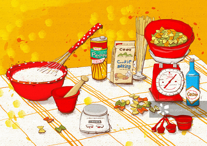 食物准备插画图片素材