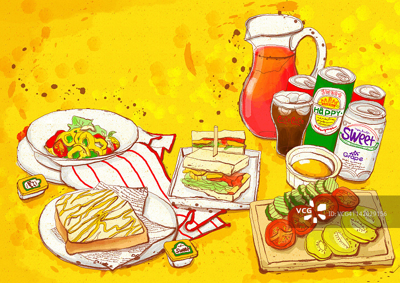 健康食品插画图片素材