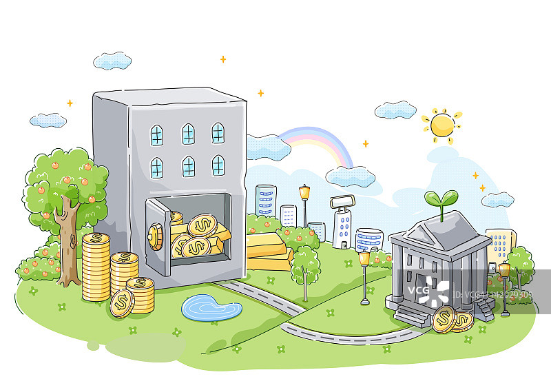 银行和储蓄概念图片素材