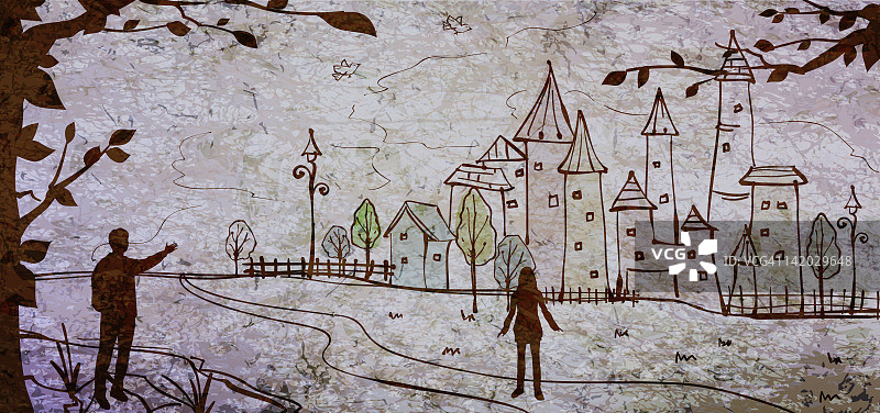 以建筑物为背景的情侣图片素材