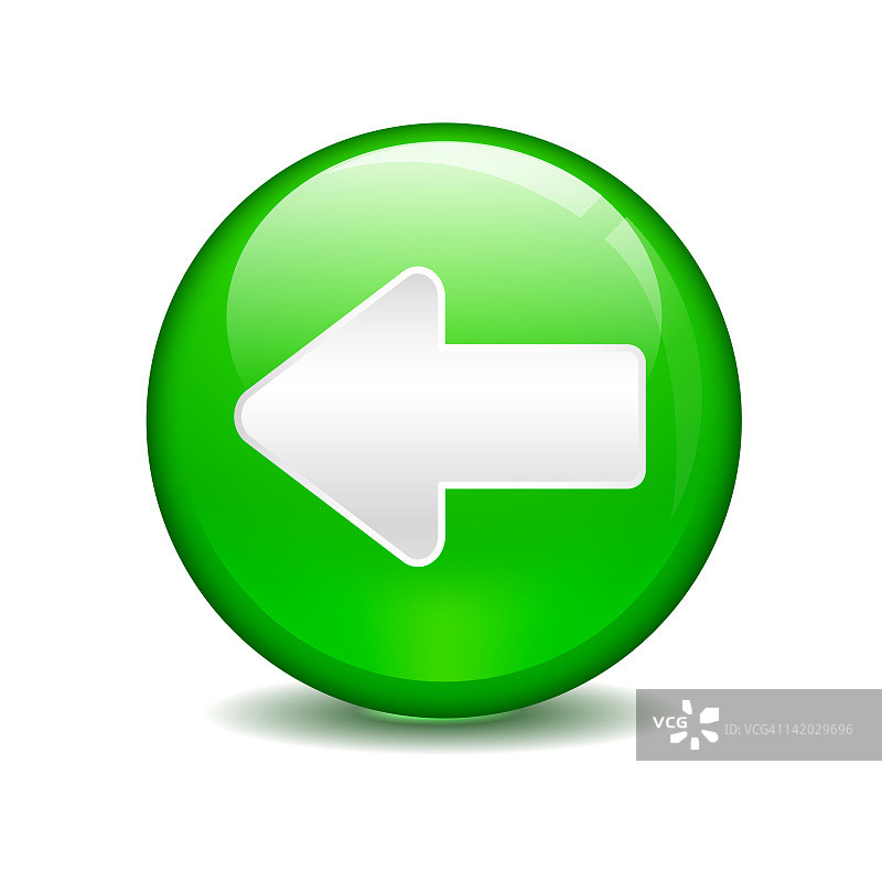 绿色圆圈中的箭头标志插画图片素材