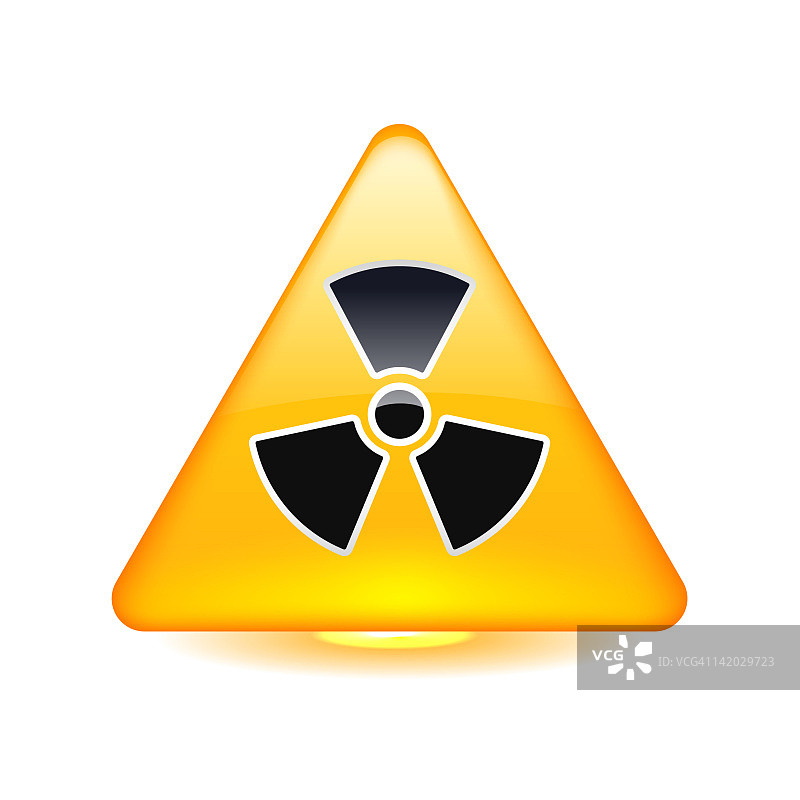 三角形中的放射性警告标志图片素材